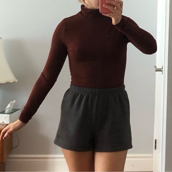 Mango Rust Dark Orange Red Mock neck Turtleneck Long sleeve - Picture 2 of 5